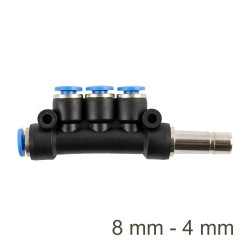 Red. Insert Manifold Side 4-port Pu 8mm - 4mm