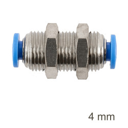 Metal Bulkhead Str. Connector 4mm