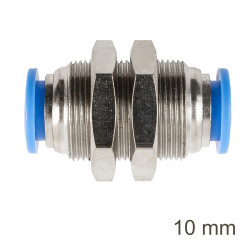 Metal Bulkhead Str. Connector 10mm