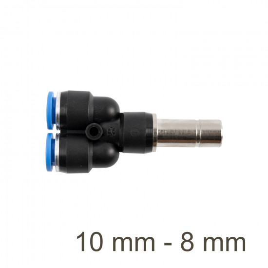 Red. Insert Y-joint Pu 10mm - 8mm Red. Insert Y-joint Pu 10mm - 8mm