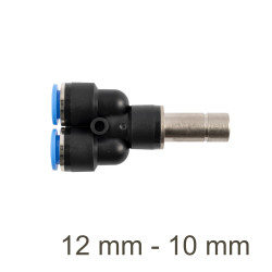 Red. Insert Y-joint Pu 12mm - 10mm