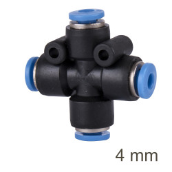 Pu Hose Fitting 4 Way Connector 4mm