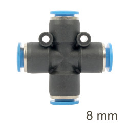 Pu Hose Fitting 4 Way Connector 8mm