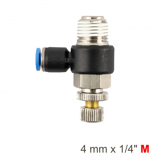 Flow Control Swiv. Elbow Pu 4mm X 1/4' M Flow Control Swiv. Elbow Pu 4mm X 1/4' M