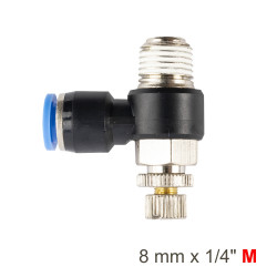 Flow Control Swiv. Elbow Pu 8mm X 1/4' M