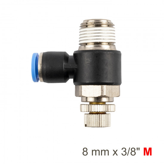 Flow Control Swiv. Elbow Pu 8mm X 3/8' M Flow Control Swiv. Elbow Pu 8mm X 3/8' M