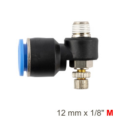 Flow Control Swiv. Elbow Pu 12mm X 1/8' M
