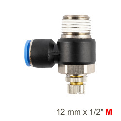 Flow Control Swiv. Elbow Pu 12mm X 1/2' M
