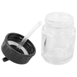 Glass Jar With 22cc 45 Deg Spout For Airbrush