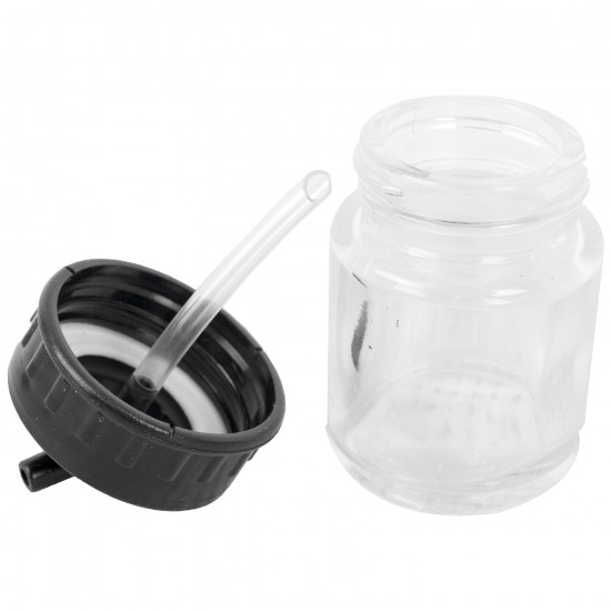 Glass Jar With 22cc 45 Deg Spout For Airbrush Glass Jar With 22cc 45 Deg Spout For Airbrush