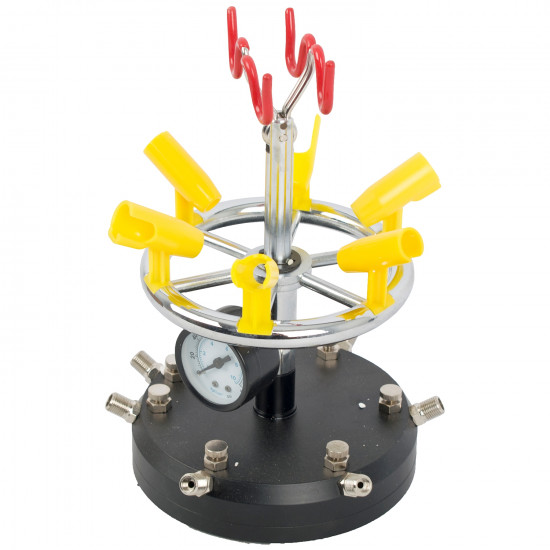 Air Brush Stand (6) 6 Ports & Pressure Guage Air Brush Stand (6) 6 Ports & Pressure Guage
