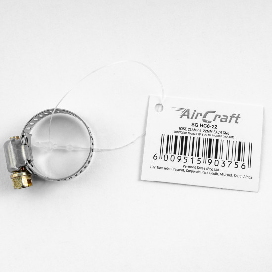 Hose Clamp 6-22mm Each Gm6 Hose Clamp 6-22mm Each Gm6