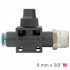 Pu Hose Fitting Valve 6mm X 3/8'm