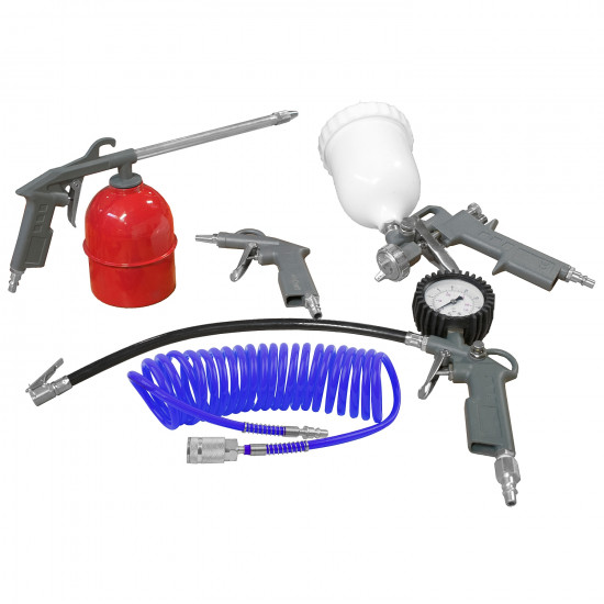 Five Pce Kit G Feed Sp Gun Air Dust Par Washer Tyre Inf & Spir Hose Five Pce Kit G Feed Sp Gun Air Dust Par Washer Tyre Inf & Spir Hose