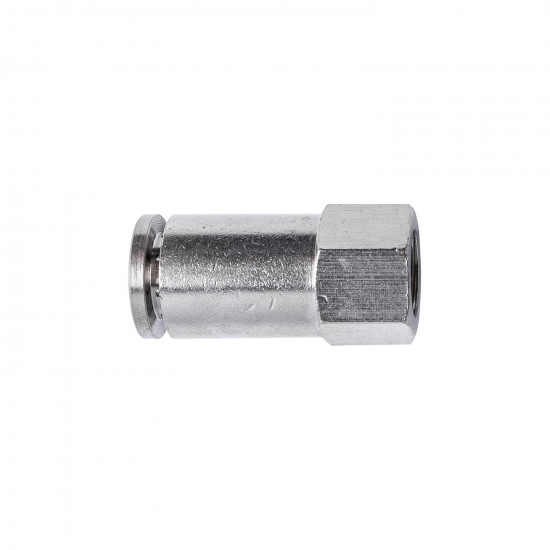 Metal Pu Fitting Straight 6mm 1/8' F Metal Pu Fitting Straight 6mm 1/8' F