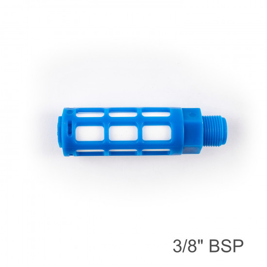 Plastic Breather Silencer 3/8' M Blue Plastic Breather Silencer 3/8' M Blue