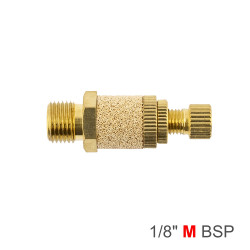 Flow Control Silencer Brass 1/8' M