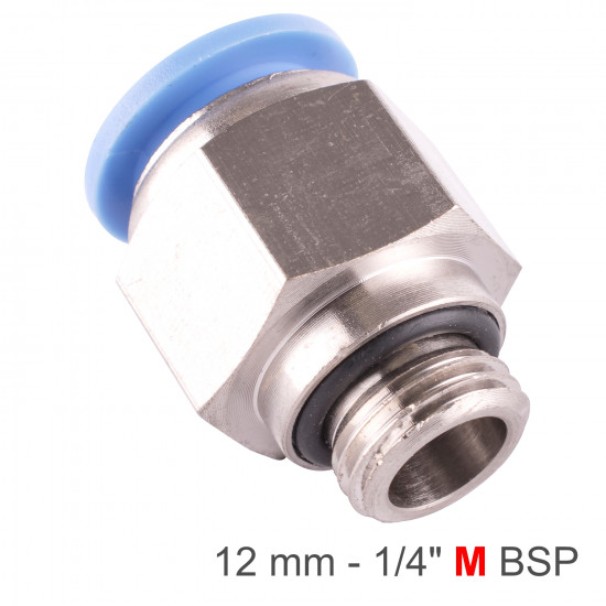 Pu Fitting Str. Stud W/o-ring 12mm-1/4' M Pu Fitting Str. Stud W/o-ring 12mm-1/4' M