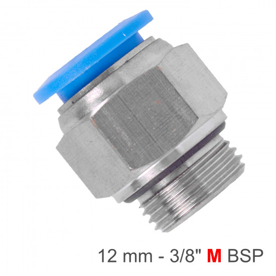Pu Fitting Str. Stud W/o-ring 12mm-3/8' M Pu Fitting Str. Stud W/o-ring 12mm-3/8' M