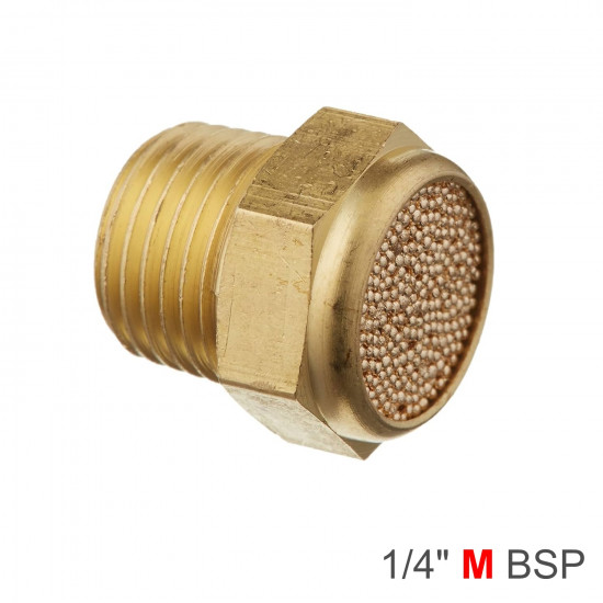 Muffler Brass Flat 1/4' Male Muffler Brass Flat 1/4' Male