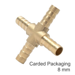 4 Way Hose Connector 8mm 1pce Blister