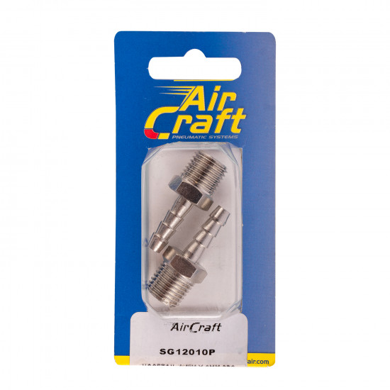 Hosetail 1/4'm X 6mm 2pc Pack Hosetail 1/4'm X 6mm 2pc Pack