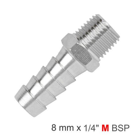 Hosetail 1/4' Male X 8mm Bulk Hosetail 1/4' Male X 8mm Bulk
