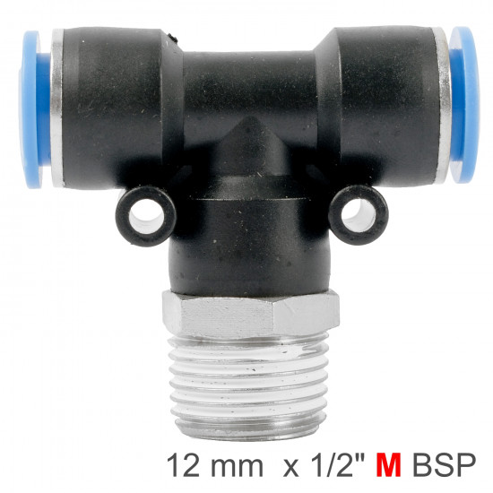 Pu Hose Fitting Tee 12mm-1/2 M Pu Hose Fitting Tee 12mm-1/2 M