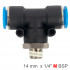 Pu Hose Fitting Tee 14mm-1/4 M