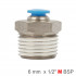 Pu Hose Fitting Straight Stud 6mm-1/2 M