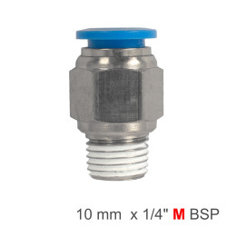 Pu Hose Fitting Straight Stud 10mm-1/4 M