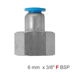 Pu Hose Fitting Straight Stud 6mm-3/8 F