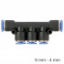 Pu Hose Fitting Manifold 6mm-4mm