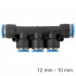 Pu Hose Fitting Manifold 12mm-10mm