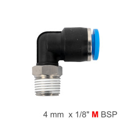 Elbow 4mm-1/8 M Pu Hose Fitting