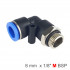 Elbow W/o-ring 8mm-1/8 M Pu Hose Fitting