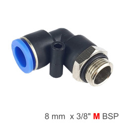 Elbow W/o-ring 8mm-3/8 M Pu Hose Fitting