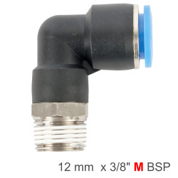 Elbow 12mm-3/8 M Pu Hose Fitting