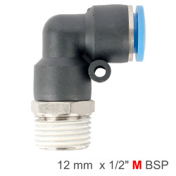 Elbow 12mm-1/2 M Pu Hose Fitting