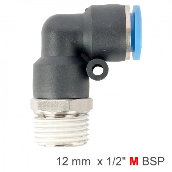 Elbow 12mm-1/2 M Pu Hose Fitting Elbow 12mm-1/2 M Pu Hose Fitting