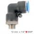 Elbow W/o-ring 12mm-1/4 M Pu Hose Fitting