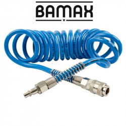 Spiral Polyp Hose Blue 8mmx12mmx4m With Quick Couplers Bx15pu4-8