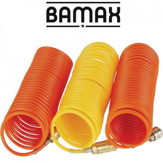 Spiral Polyp Hose Blue 6.5mmx10mmx8m With Quick Couplers Bx15pr8-6.5 Spiral Polyp Hose Blue 6.5mmx10mmx8m With Quick Couplers Bx15pr8-6.5