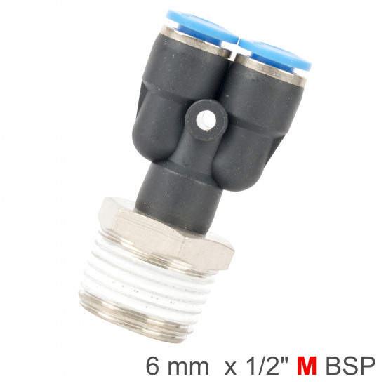 Pu Hose Fitting Y Joint 6mm-1/2 M