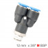 Pu Hose Fitting Y Joint 12mm-3/8 M