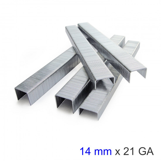 Staples 14mm 21 Gauge 5000 Per Box Staples 14mm 21 Gauge 5000 Per Box