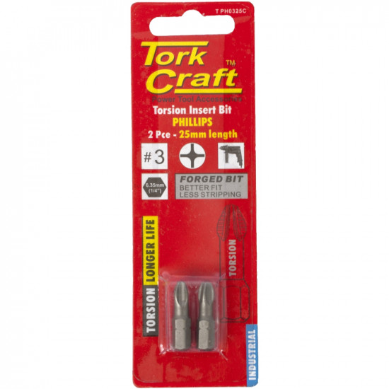 Phil.3 X 25mm Ins.bit 2/card Phil.3 X 25mm Ins.bit 2/card