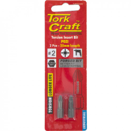 Pozi.2 X 25mm Ins.bit 2/card Pozi.2 X 25mm Ins.bit 2/card