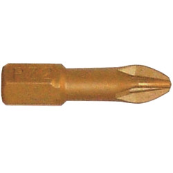 Pozi 2 X 25mm Insert Bit Torsion Titanium Coated Pz2