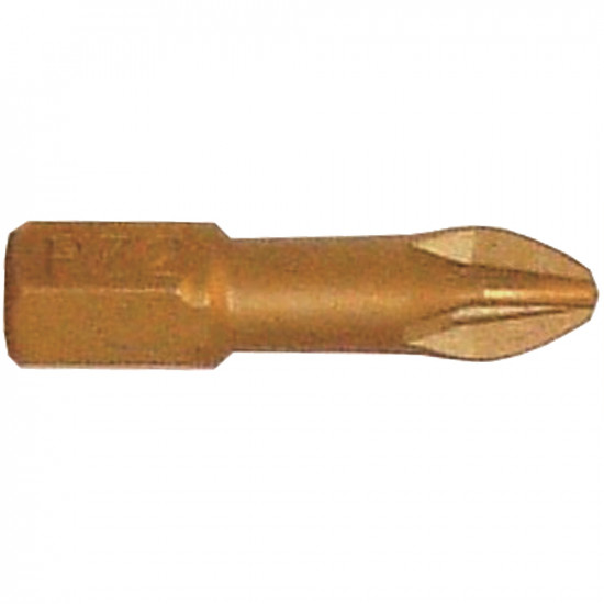 Pozi 2 X 25mm Insert Bit Torsion Titanium Coated Pz2 Pozi 2 X 25mm Insert Bit Torsion Titanium Coated Pz2